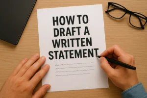 Draft a Written Statement