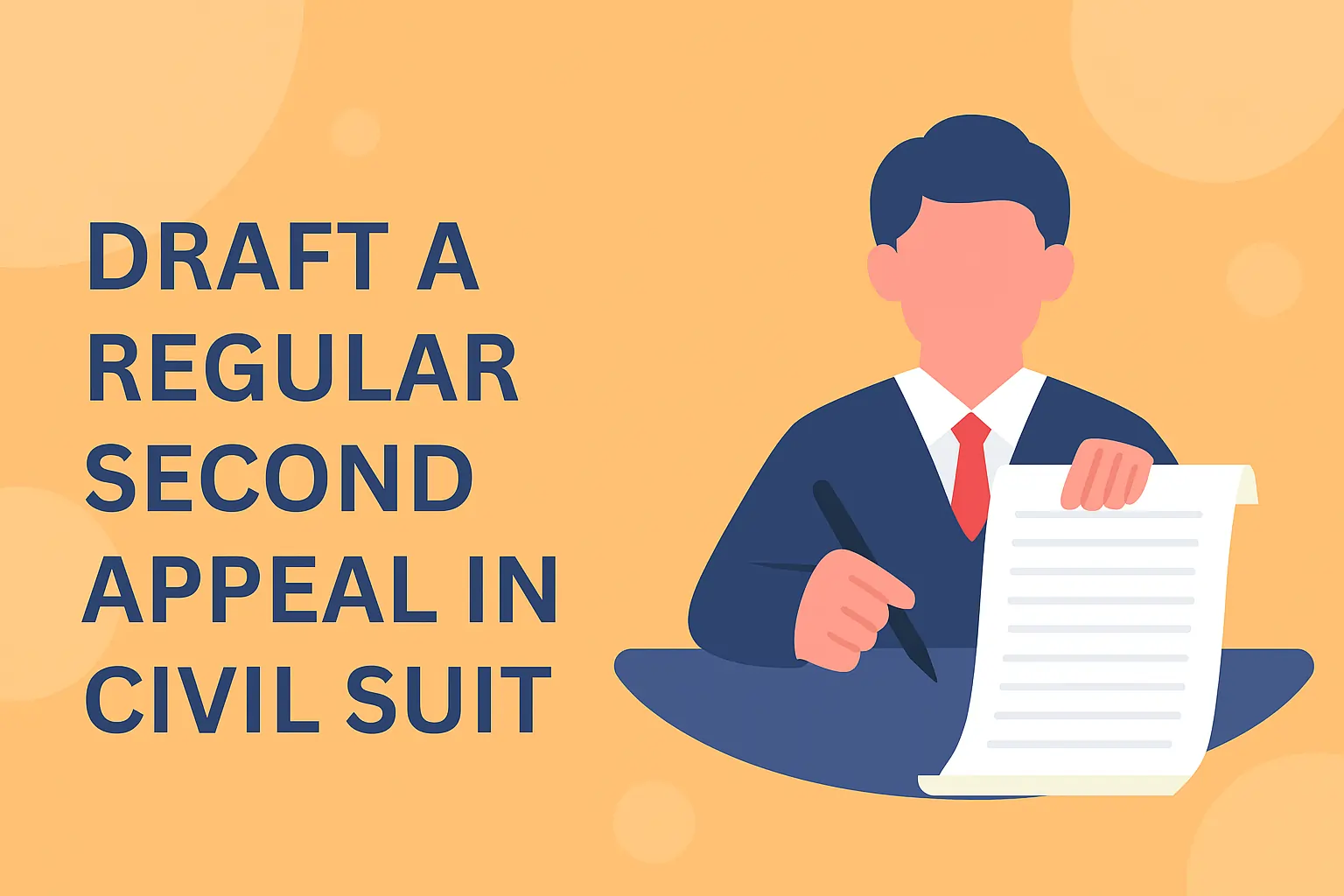 draft a regular second appeal in civil suit