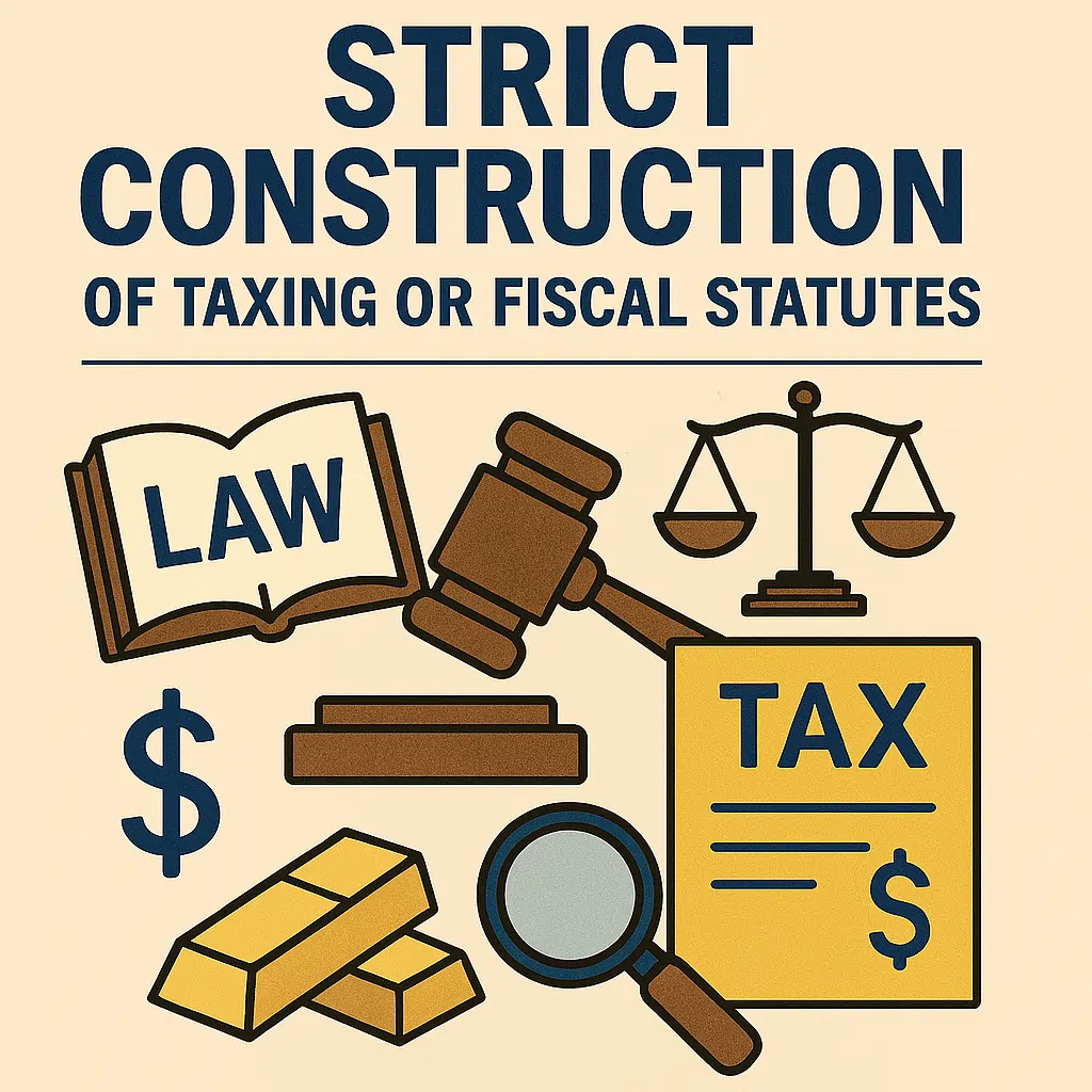 strict construction of taxing or fiscal statutes